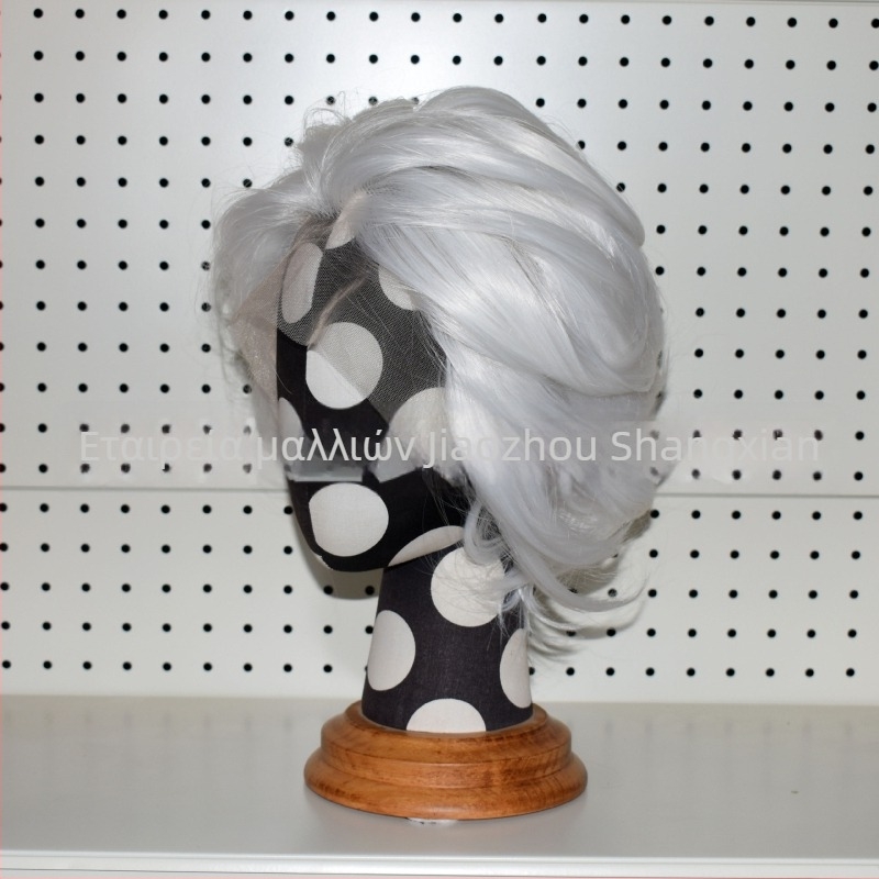 Περούκα cosplay με lace-front, κοντό μήκος, θερμοανθεκτικά νήματα, χειροποίητη πλέξη μπροστινού τμήματος