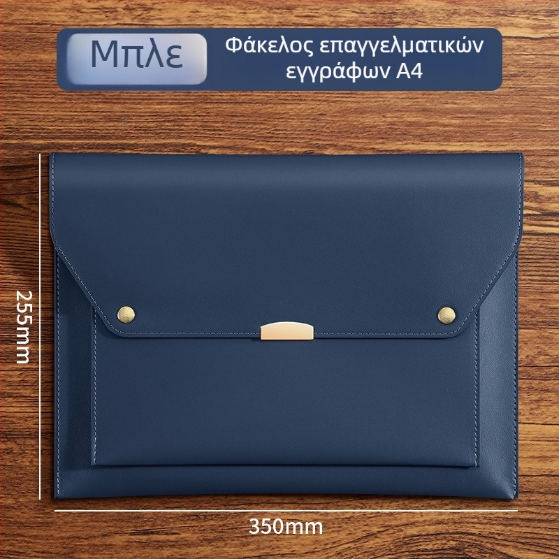 Νέο μοντέλο επαγγελματικό δερμάτινο φάκελο για έγγραφα με μαγνητικό φάκελο αρχείων, προσαρμογή εταιρικού branding