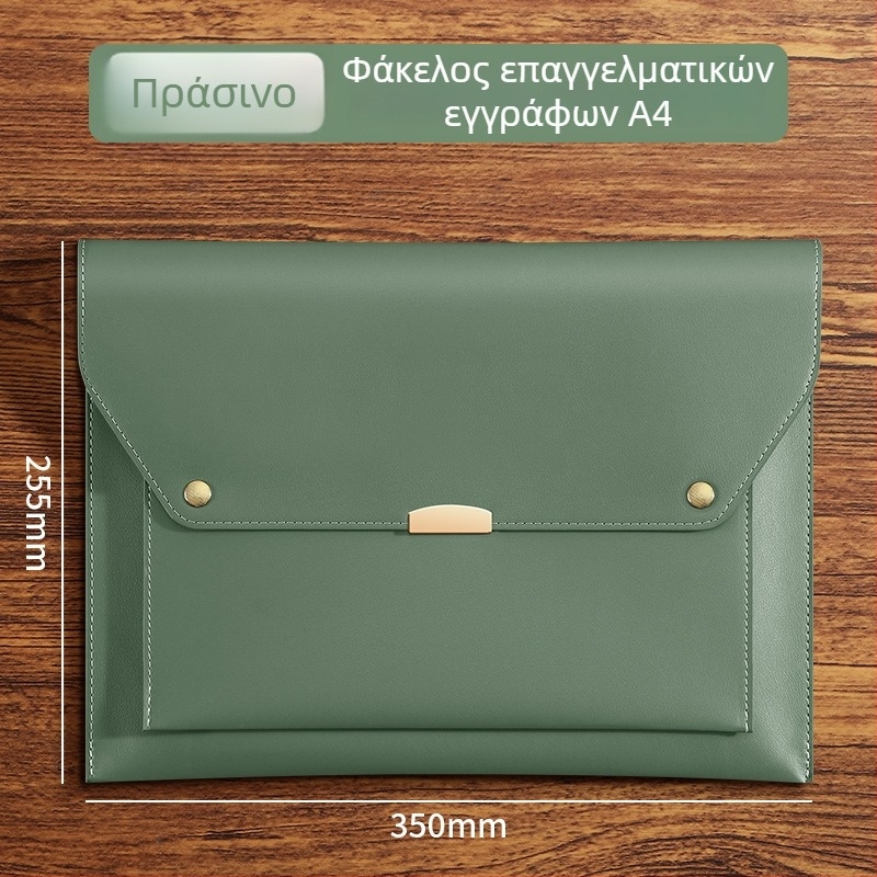 Νέο μοντέλο επαγγελματικό δερμάτινο φάκελο για έγγραφα με μαγνητικό φάκελο αρχείων, προσαρμογή εταιρικού branding