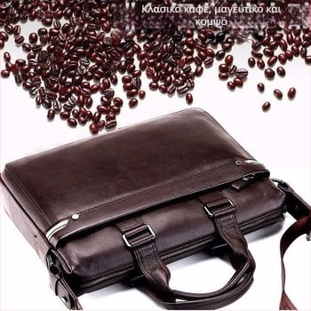 Επιχειρηματική τσάντα από PU υλικό, επένδυση από δέρμα βοοειδών, σχέδιο χιαστί/χειρός, μεγάλη χωρητικότητα, κατάλληλη για επαγγελματικά ταξίδια