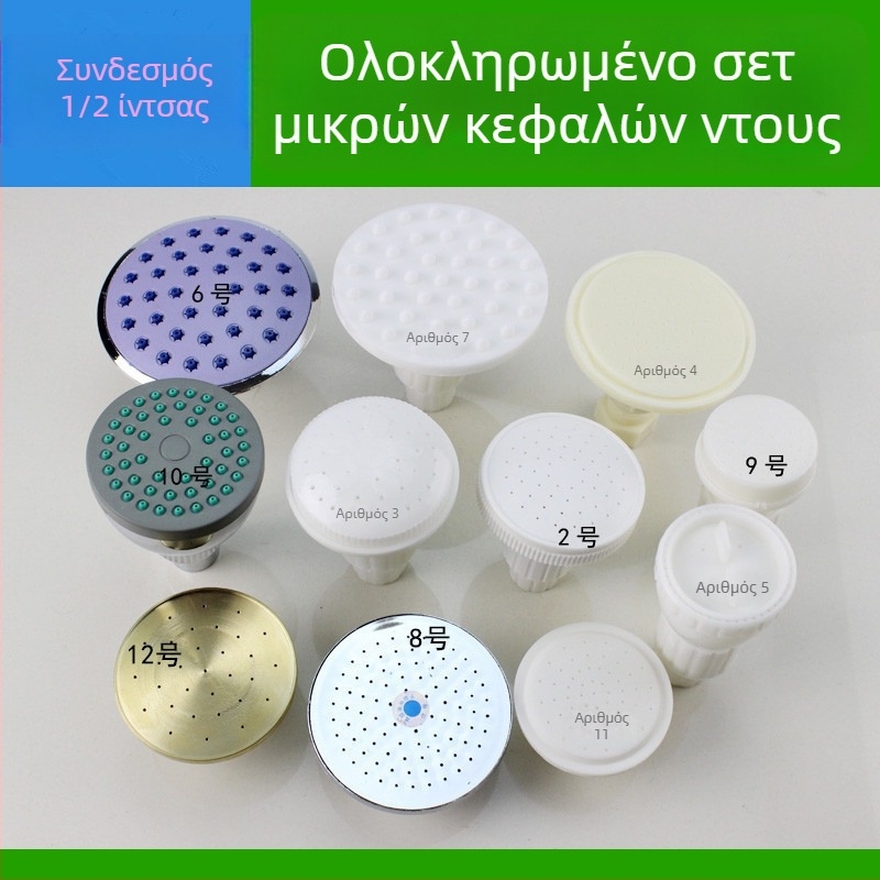 Κεφαλή ντους με κορυφαίο ψεκασμό, πλαστική, μονή κεφαλή, εγκατάσταση με νήματα, μοντέρνο μινιμαλιστικό στυλ