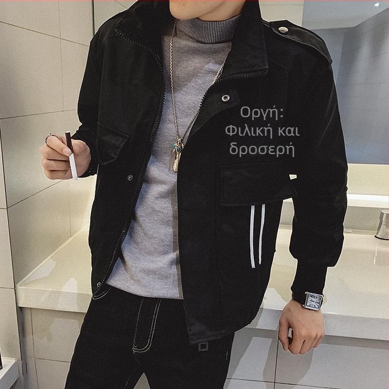 Μπουφάν baseball από corduroy με γούνα κουνελιού, κορεατικό στυλ, στενή γραμμή, κουκούλα, πέτο