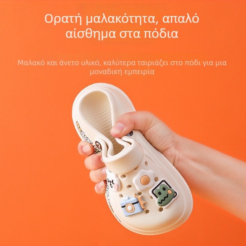 DIY παιδικές παντόφλες με χαριτωμένο κουνελάκι, επάνω EVA, unisex, Baotou στυλ, για παιδιά 7–12 ετών, Άνοιξη 2023