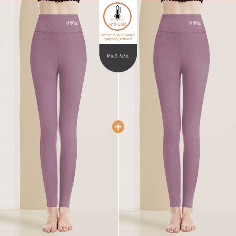 Γυναικείες θερμικές παντελόνες με υψηλή μέση, κατιονική ύφανση, βελούδινο εσωτερικό, 90–95% πολυεστέρας, πάχος 201–250 g/m2