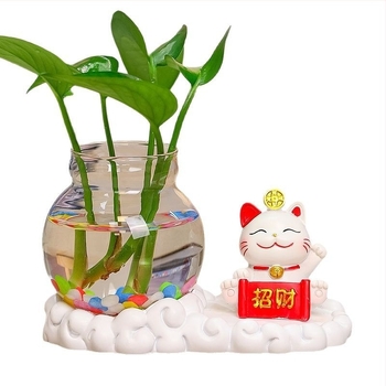 Βάζο από ρητίνη με υδροπονία, μοντέρνος μινιμαλιστικός σχεδιασμός – δώρο για γάμους, γενέθλια και εγκαινιασμό σπιτιού