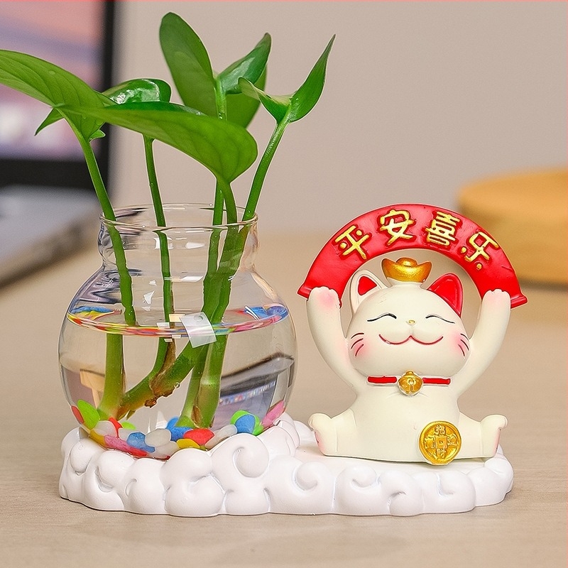 Βάζο από ρητίνη με υδροπονία, μοντέρνος μινιμαλιστικός σχεδιασμός – δώρο για γάμους, γενέθλια και εγκαινιασμό σπιτιού