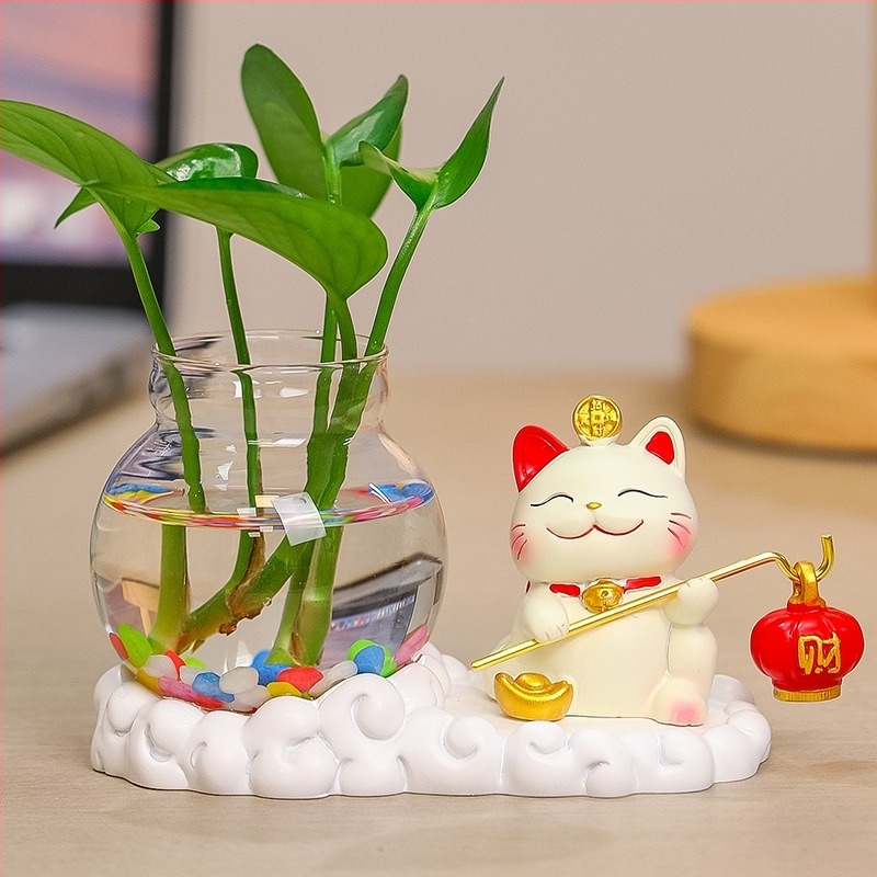 Βάζο από ρητίνη με υδροπονία, μοντέρνος μινιμαλιστικός σχεδιασμός – δώρο για γάμους, γενέθλια και εγκαινιασμό σπιτιού