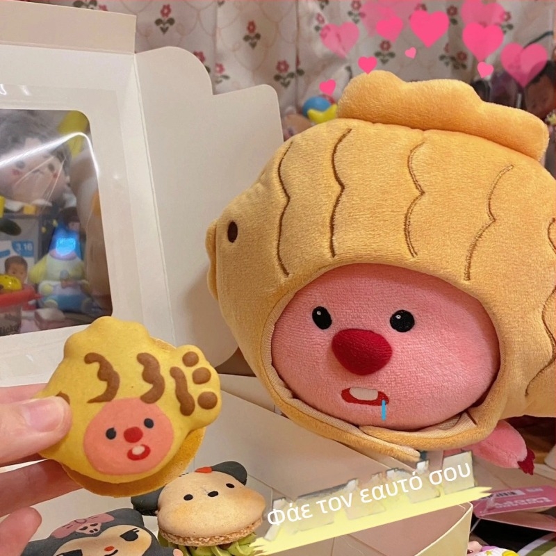 Λούτρινη κούκλα, ζωικός χαρακτήρας, σε στυλ καρτούν, γέμισμα από ίνες βαμβακιού, κοντό βελούδινο ύφασμα, κατάλληλη για ηλικίες 15–35