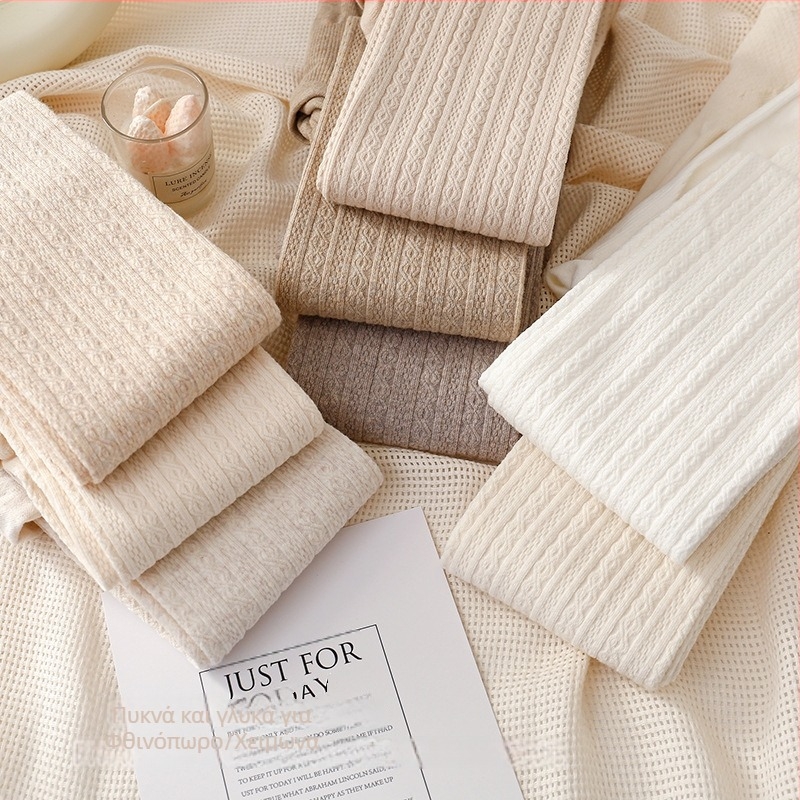 Βαμβακερά κολάν σε στυλ ολόσωμου παντελονιού – χοντρά, ζεστά, υψηλή μέση, όλα-σε-ένα