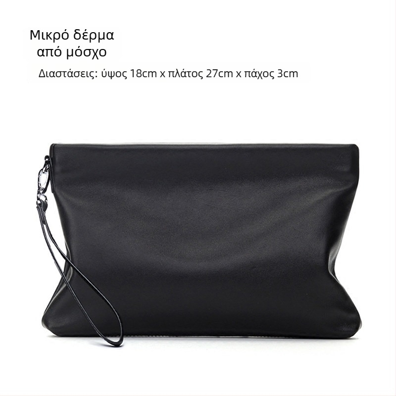 Ανδρικό δερμάτινο τσαντάκι χειρός (Στυλ: Ευρωπαϊκό-Αμερικανικό στυλ; Υλικό: Γνήσιο δέρμα; Ιδιότητες δέρματος: Δέρμα προβάτου; Λειτουργία: Αντιβακτηριακή)