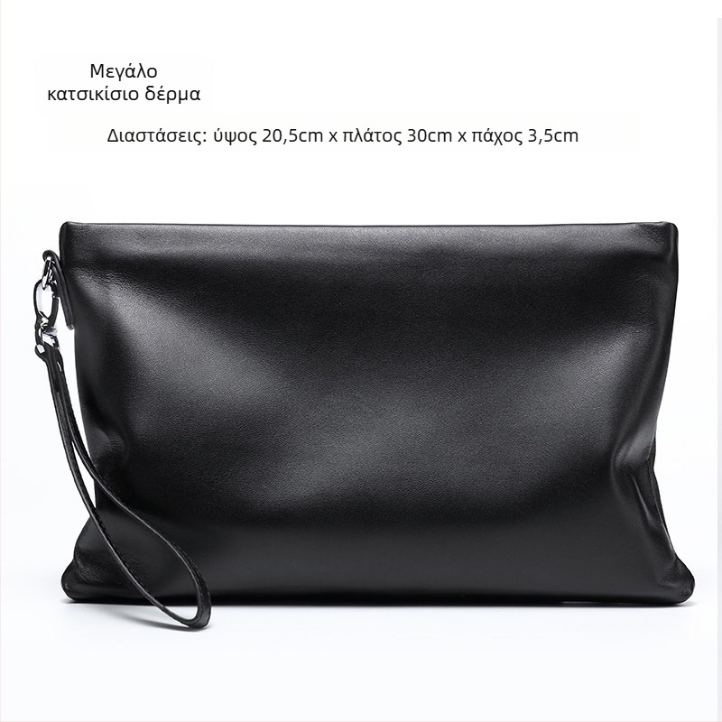 Ανδρικό δερμάτινο τσαντάκι χειρός (Στυλ: Ευρωπαϊκό-Αμερικανικό στυλ; Υλικό: Γνήσιο δέρμα; Ιδιότητες δέρματος: Δέρμα προβάτου; Λειτουργία: Αντιβακτηριακή)