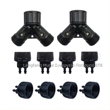 Σύνδεσμος σωλήνων PE για πόσιμο νερό με Τ, γωνία και μειωτικό Τ, με ασφάλιση με καρύδι, υλικό PE/POM, κατάλληλος για οικιακή κηπουρική και δημόσιους χώρους πρασίνου