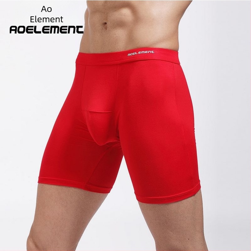 Ανδρικά Boxer Briefs με μακρύ πόδι, αντιτριβής, γρήγορο στέγνωμα, 90–95% βισκόζη