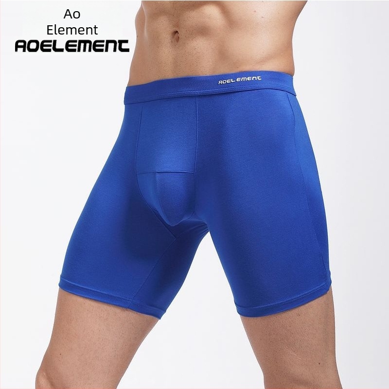 Ανδρικά Boxer Briefs με μακρύ πόδι, αντιτριβής, γρήγορο στέγνωμα, 90–95% βισκόζη