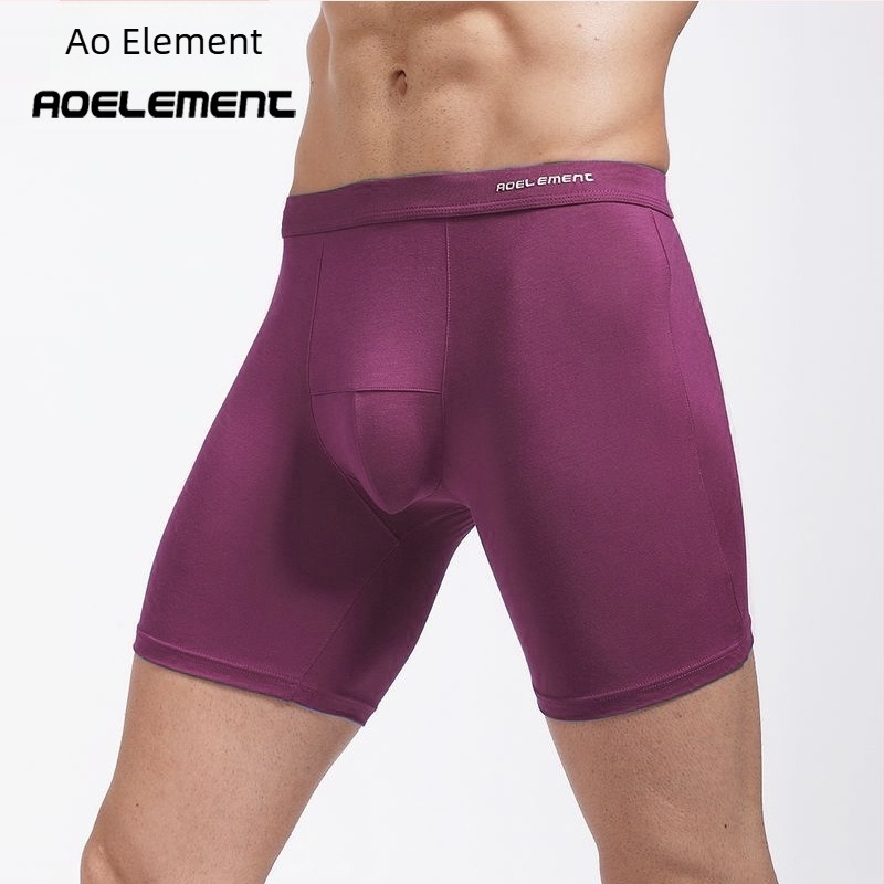 Ανδρικά Boxer Briefs με μακρύ πόδι, αντιτριβής, γρήγορο στέγνωμα, 90–95% βισκόζη