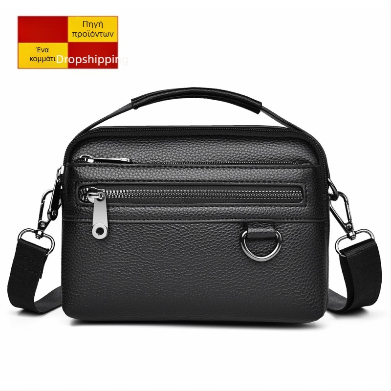 Ανδρικό τσαντάκι ώμου με αστικό μινιμαλιστικό στυλ, PU υλικό, επένδυση πολυεστέρα, γεωμετρικό σχέδιο, μάρκα Kati kangaroo