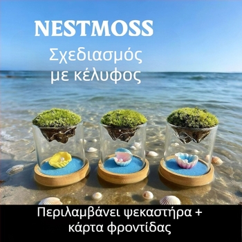 Γυάλινο βάζο με μίνι τοπίο από βρύα για γραφείο, γυαλί υψηλής αντοχής, μάρκα Independent, δώρο επιχειρήσεων