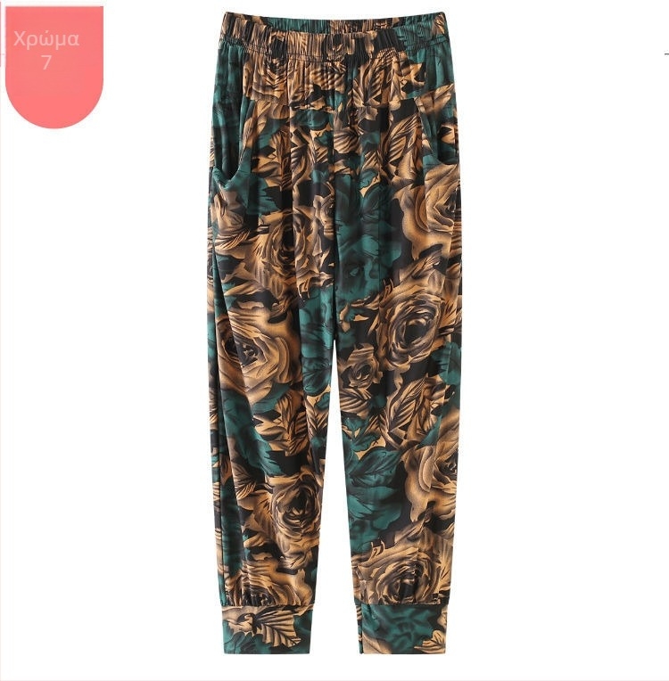 Κουλότε παντελόνια με φαρδιά μπατζάκια, υψηλή μέση, ελαφρύ ύφασμα από μίξη slub βαμβάκι, χαλαρό καθημερινό στυλ