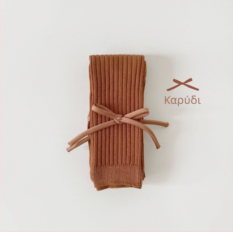 Κοριτσίστικα κολάν για κορίτσια – ψηλή μέση, μήκος 9/10, χτενισμένο βαμβάκι 77%, για ηλικίες 1–3 ετών, άνοιξη–φθινόπωρο