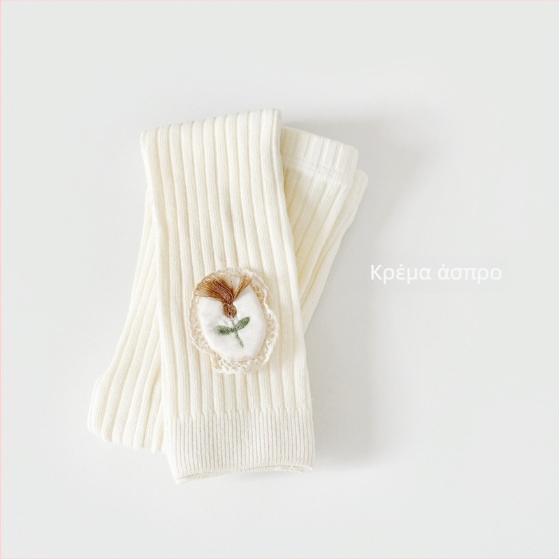 Κοριτσίστικα κολάν για κορίτσια – ψηλή μέση, μήκος 9/10, χτενισμένο βαμβάκι 77%, για ηλικίες 1–3 ετών, άνοιξη–φθινόπωρο