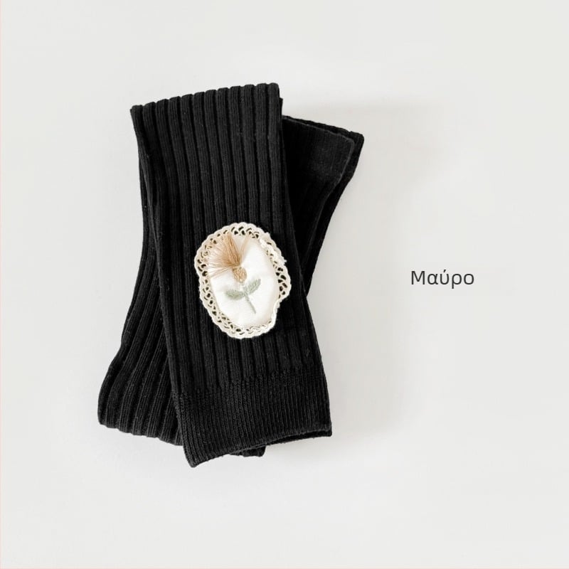 Κοριτσίστικα κολάν για κορίτσια – ψηλή μέση, μήκος 9/10, χτενισμένο βαμβάκι 77%, για ηλικίες 1–3 ετών, άνοιξη–φθινόπωρο