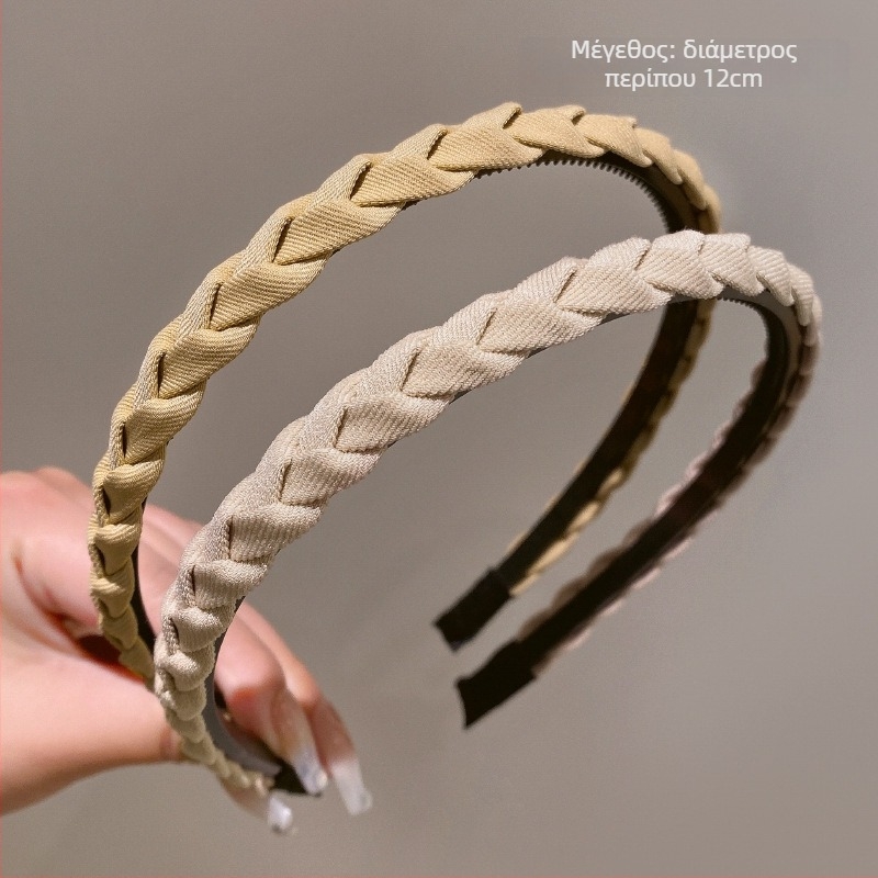 Υφασμάτινος κεφαλόδεσμος για πλύσιμο προσώπου, χειροποίητος, κορεατικού στυλ, αντιολισθητικό με δοντάκια, για γυναίκες