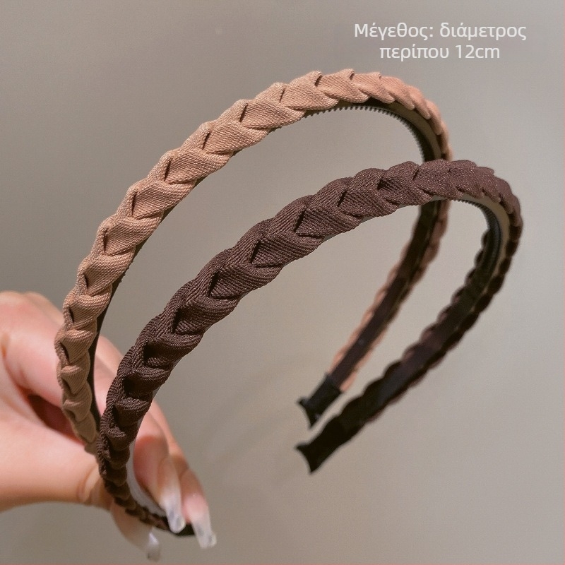 Υφασμάτινος κεφαλόδεσμος για πλύσιμο προσώπου, χειροποίητος, κορεατικού στυλ, αντιολισθητικό με δοντάκια, για γυναίκες