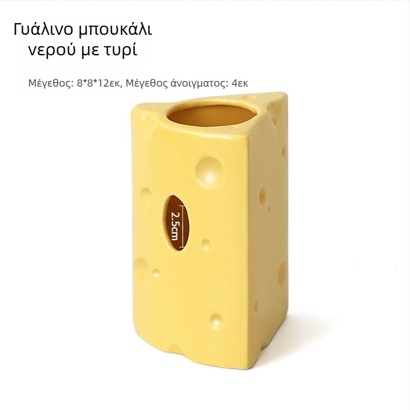 Κεραμική φωλιά για χάμστερ σε σχήμα τυρί-μπέργκερ για καλοκαιρινό δροσισμό (Υλικό: Κεραμικό; Σχήμα: Τυρί-μπέργκερ; Εποχή: Καλοκαίρι; Στυλ: Κινούμενο σχέδιο; Χρήση: Εσωτερική)