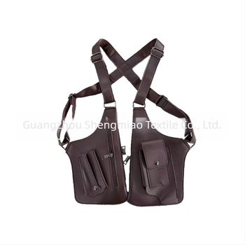 Ανδρική τσάντα θώρακα σε στυλ αστικής απλότητας, PVC υλικό, ultra-light, επένδυση πολυεστέρα