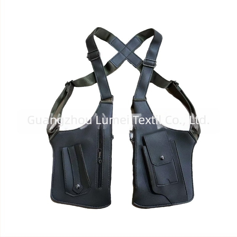 Ανδρική τσάντα θώρακα σε στυλ αστικής απλότητας, PVC υλικό, ultra-light, επένδυση πολυεστέρα