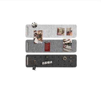 Φελτ τοίχου με γάντζους και φελλό — 2 τμήματα, γεωμετρικό μοτίβο, 3D διακοσμητικό αυτοκόλλητο τοίχου