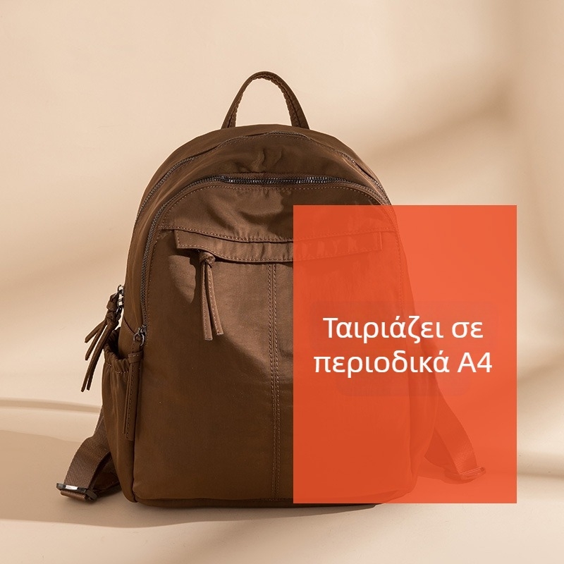 Γυναικεία σακίδιο πλάτης ταξιδιού από Oxford ύφασμα, κλείσιμο με φερμουάρ, επένδυση πολυεστέρα, αναπνεύσιμη και αδιάβροχη