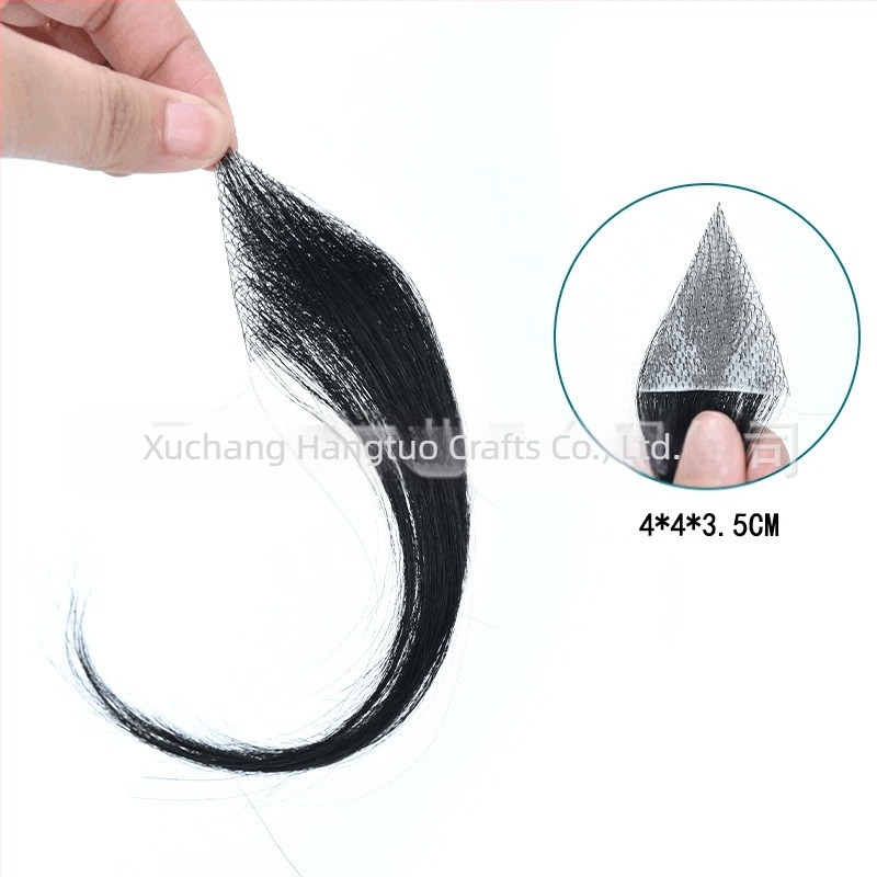 Βιολογικό επίθεμα τριχωτού κεφαλής για ουλές και αλωπεκία – ανθρώπινα μαλλιά, χειροποίητη ύφανση, μπορεί να βαφτεί