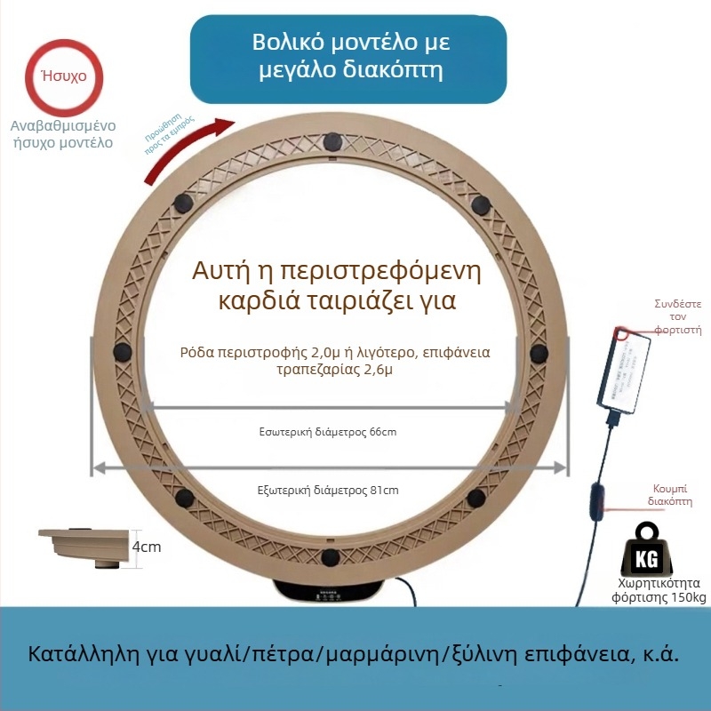 Ηλεκτρική περιστροφική πλατφόρμα τραπεζιού — υλικό πλαστικό; μάρκα Jinpaili hardware; στυλ ιταλικός μινιμαλισμός; καθολική χρήση