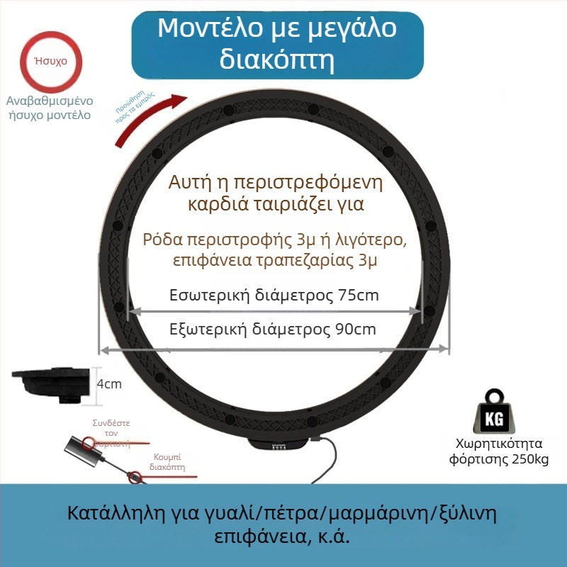 Ηλεκτρική περιστροφική πλατφόρμα τραπεζιού — υλικό πλαστικό; μάρκα Jinpaili hardware; στυλ ιταλικός μινιμαλισμός; καθολική χρήση