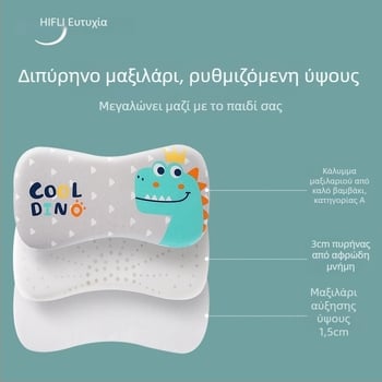 Μαξιλάρι λαιμού για μωρά, αναπνεύσιμο, στυλ καρτούν, ίνες πολυεστέρα, κατάλληλο για νεογνά (0–12 μηνών)