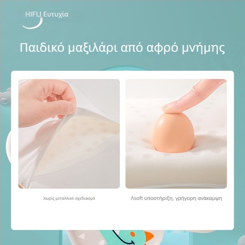 Μαξιλάρι λαιμού για μωρά, αναπνεύσιμο, στυλ καρτούν, ίνες πολυεστέρα, κατάλληλο για νεογνά (0–12 μηνών)