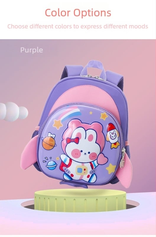 Παιδικό σχολικό σακίδιο από Oxford ύφασμα, διαπνέον, υπερελαφρύ και μειώνει το φορτίο, γλυκό σχέδιο κινουμένων σχεδίων, καμπύλη ιμάντας ώμου.