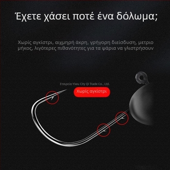 Αγκίστρι αλιείας με κεφαλή από μόλυβδο και διπλό πίσω σχέδιο