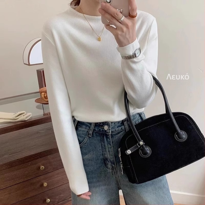 Γυναικεία χαλαρή ζακέτα-pullover με ημι‑ψηλό λαιμό, μακριά μανίκια, ανάμειξη βισκόζη-πολυεστέρ, πλεκτό σχέδιο, φθινοπωρινό-χειμερινό 2024