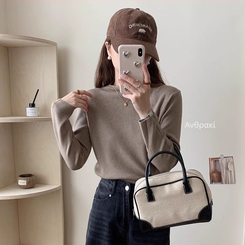 Γυναικεία χαλαρή ζακέτα-pullover με ημι‑ψηλό λαιμό, μακριά μανίκια, ανάμειξη βισκόζη-πολυεστέρ, πλεκτό σχέδιο, φθινοπωρινό-χειμερινό 2024