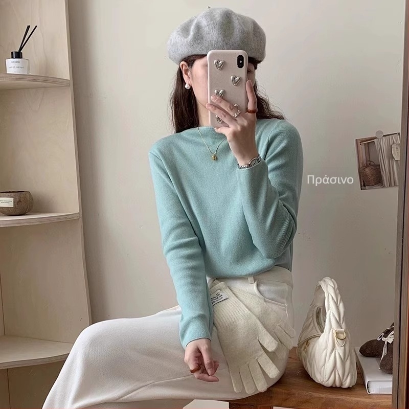 Γυναικεία χαλαρή ζακέτα-pullover με ημι‑ψηλό λαιμό, μακριά μανίκια, ανάμειξη βισκόζη-πολυεστέρ, πλεκτό σχέδιο, φθινοπωρινό-χειμερινό 2024