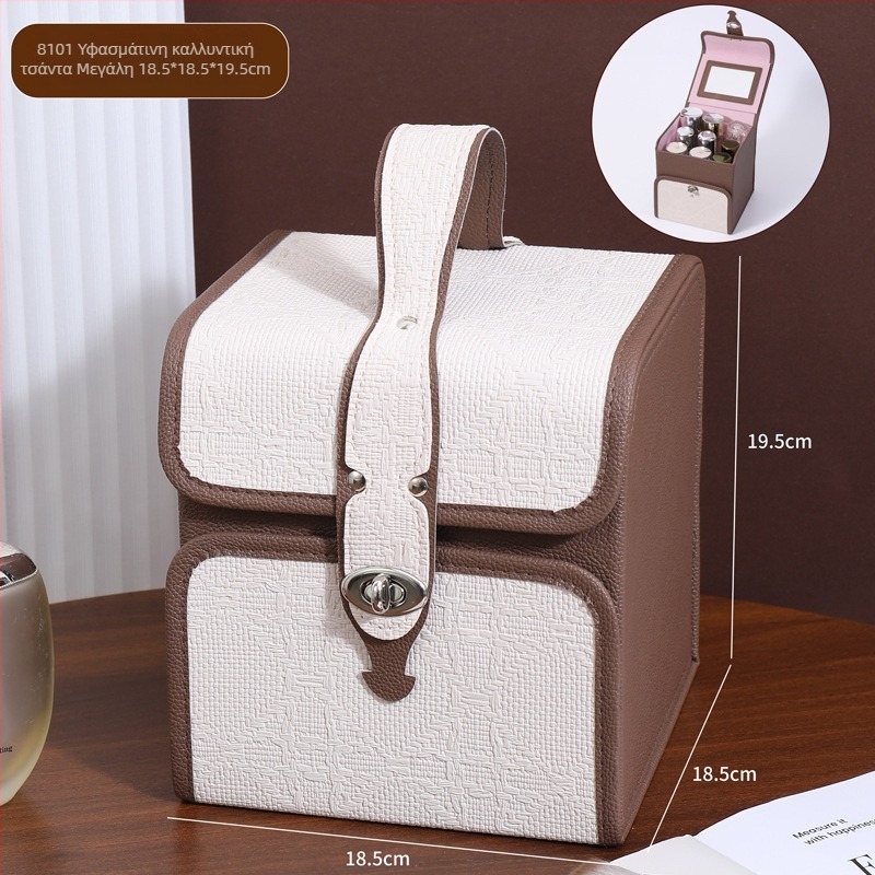 Θήκη καλλυντικών αποθήκευσης με αναδιπλούμενο σχεδιασμό, φορητή και μεγάλη χωρητικότητα. Υλικό: PC; Βάρος: 1,2 kg; Διαθέσιμο επεκτειόμενο στρώμα; Τρόπος ανοίγματος: κλειδαριά με κουμπί; Ροδάκια σε όλες τις κατευθύνσεις.