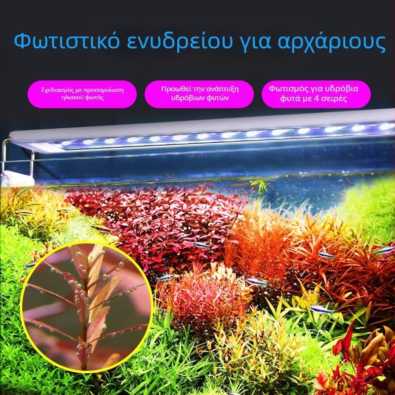 LED Φωτιστικό ενυδρείου Iris – 5730 LED κόκκοι, 6–26,5W, 0,27–0,74 kg, για ανάπτυξη και φωτισμό υδρόβιων φυτών
