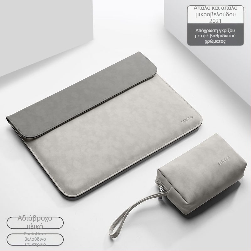 Θήκη φορητού υπολογιστή για Huawei MateBook 14s και Apple φορητοί υπολογιστές, PU υλικό, επένδυση από συνθετικό δέρμα, αστικό μινιμαλιστικό στυλ