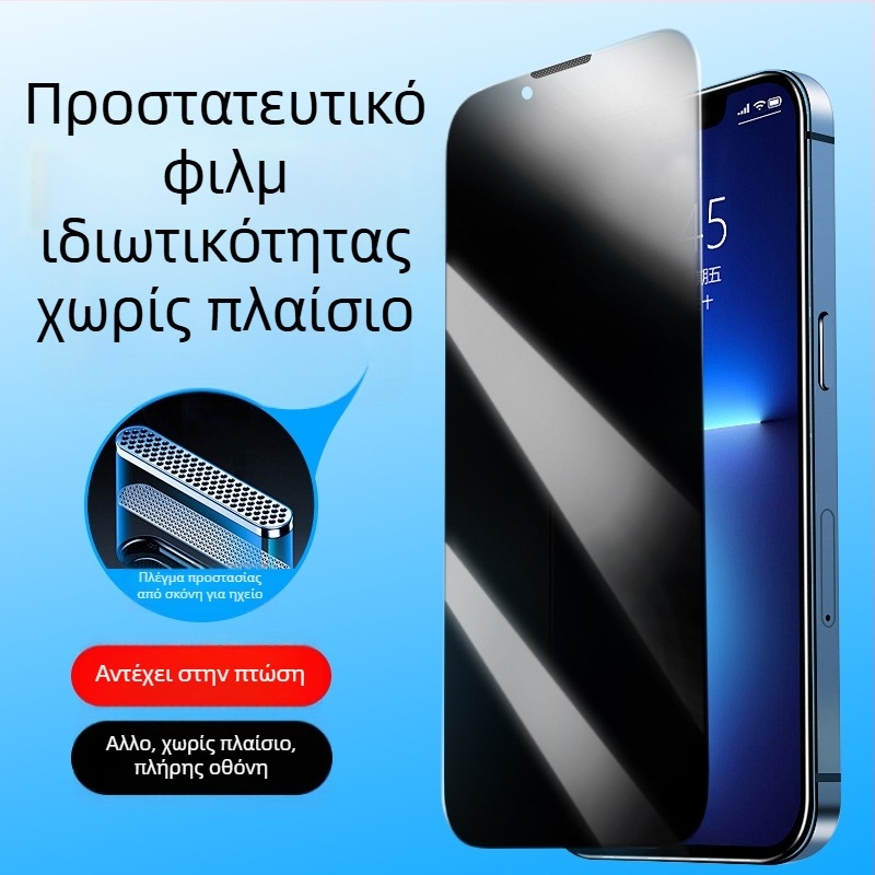 ΠροProtektive οθόνης από tempered glass με anti-peep και προστασία από πτώσεις για iPhone 11–14 Pro/Max
