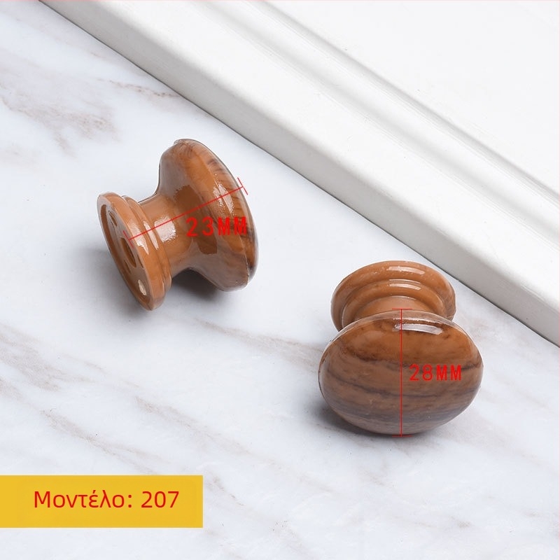 Ξύλινη λαβή ντουλάπας, κυκλικού σχήματος σε στυλ τρομπέτας, φινίρισμα μεταφοράς νερού, επιφανειακή εγκατάσταση, για πόρτες και συρτάρια, μοντέρνος μινιμαλισμός