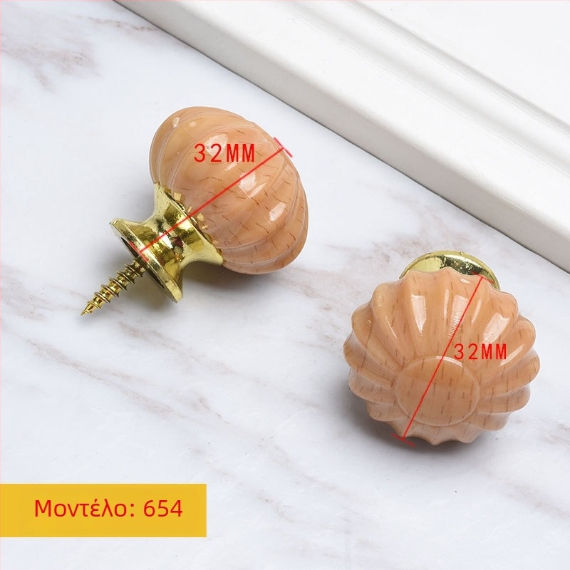 Ξύλινη λαβή ντουλάπας, κυκλικού σχήματος σε στυλ τρομπέτας, φινίρισμα μεταφοράς νερού, επιφανειακή εγκατάσταση, για πόρτες και συρτάρια, μοντέρνος μινιμαλισμός