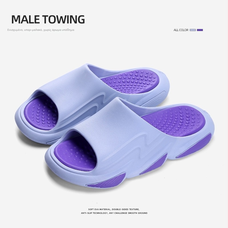 Watkins ανδρικές παντόφλες για καλοκαίρι, πλαστικό επάνω μέρος, αντιολισθητική παχιά σόλα, PVC σόλα