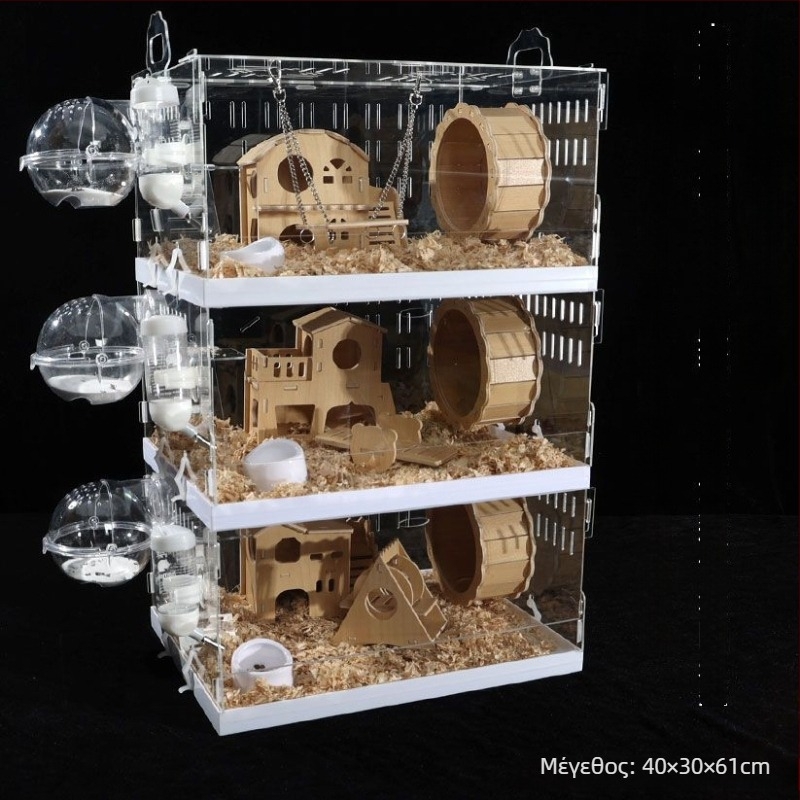 Κλουβί για χάμστερ, πλαστικό, μάρκα Powerful factory, κατάλληλο για χάμστερ